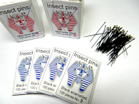 Ukázka entomologických špendlíků Ukázka entomologických špendlíků