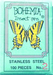 Ukázka jednoho balení entomologických špendlíků Ukázka jednoho balení entomologických špendlíků